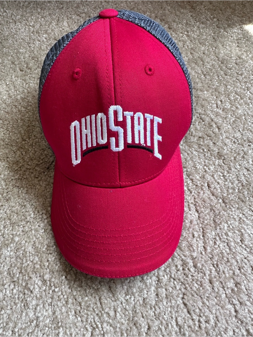 Ohio State Red Mesh-Back Baseball Cap